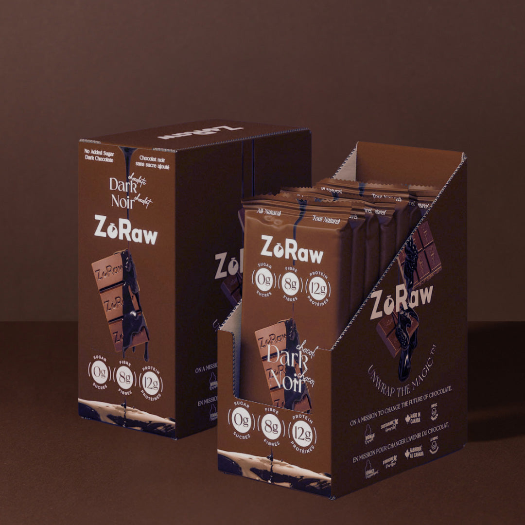 Dark Chocolate Bar with Protein : ZoRaw Chocolates