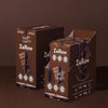 Box of 12 60% dark chocolate bars with no added sugar and 12g protein, keto and gluten-free snack