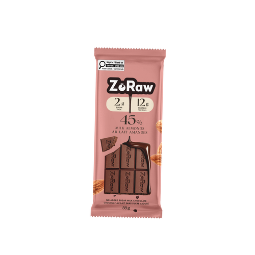 45% Milk Chocolate - Almonds with Protein (Box of 12)