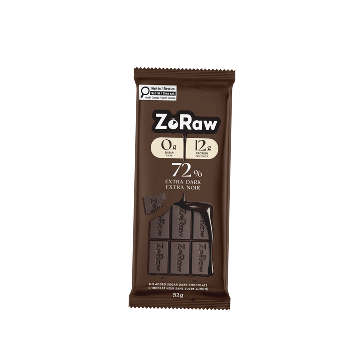 72% Extra Dark Chocolate Bar with Protein (Box of 12)