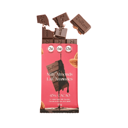 45% Milk Chocolate with almonds - No added sugar, 12g Protein