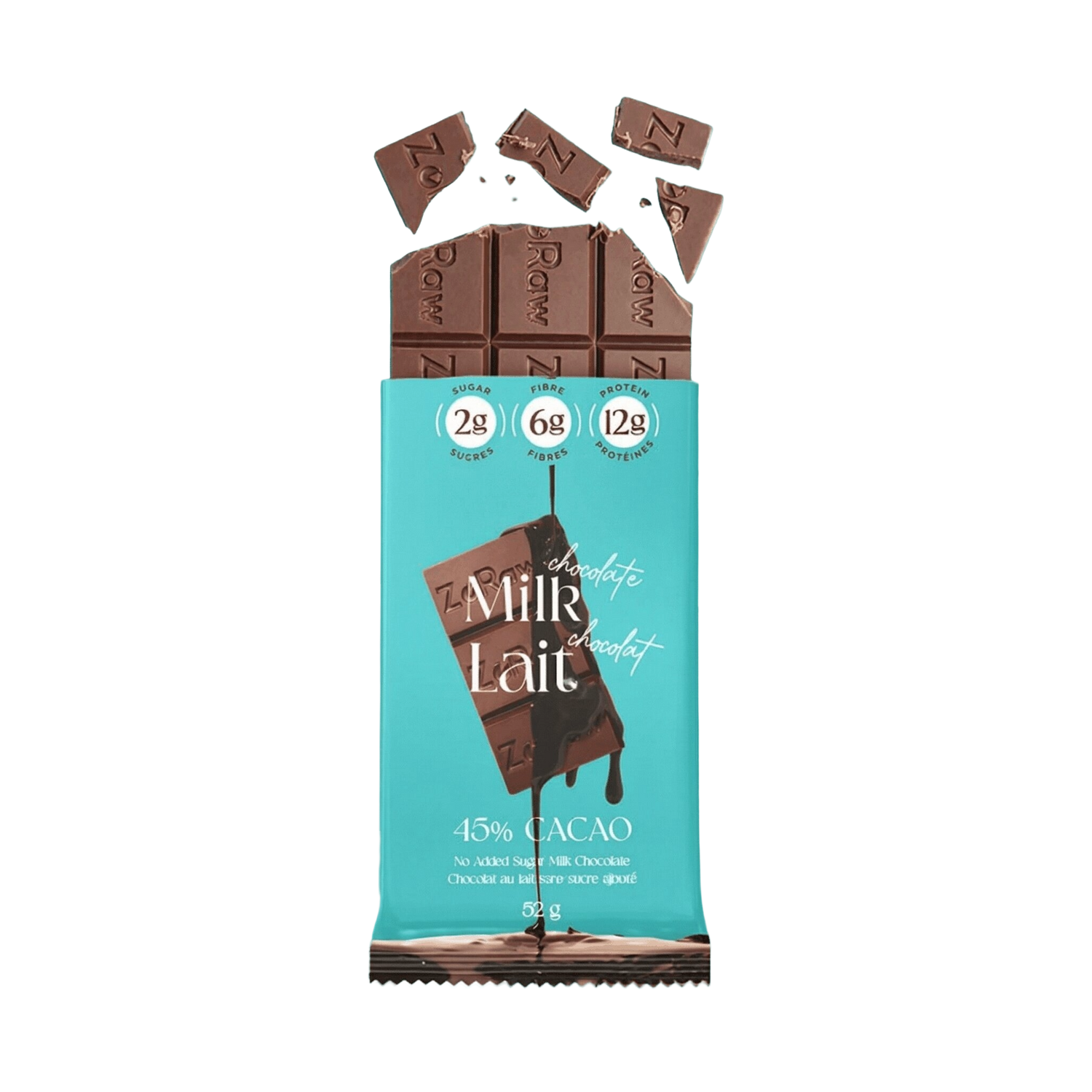 45% Milk Chocolate Bar with Protein - Low Sugar & Keto Friendly 45% Milk Chocolate Bar with Protein - Low Sugar & Keto Friendly